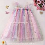 Vestido Infantil Tule Borboleta Estelar com Asinhas Rosa - Boutique Baby Kids 