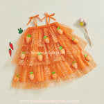 Vestido Infantil Tule Páscoa Cenourinhas - Boutique Baby Kids