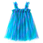Vestido Infantil Tule Céu Estrelado Azul - Boutique Baby Kids 