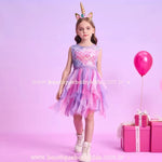 Vestido Infantil Tule Pequena Sereia Encantada Lilás - Boutique Baby Kids