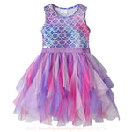 Vestido Infantil Tule Pequena Sereia Encantada Lilás - Boutique Baby Kids