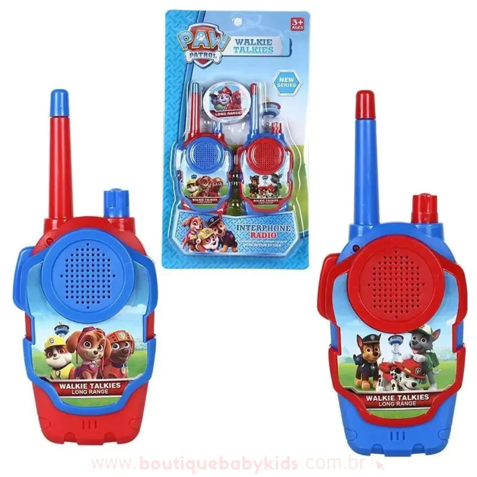 Walkie Talkie Infantil Temático Patrulha Canina - Boutique Baby Kids