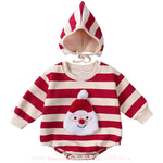 Body Bebê Natal Estampa Listrada Papai Noel com Gorro - Boutique Baby Kids 