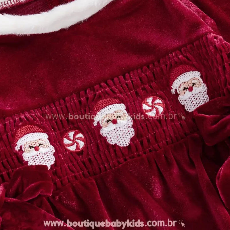Body Bebê Natal Encantado do Papai Noel