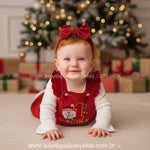 Conjunto Bebê 'My First Christmas' em Veludo Vermelho - Boutique Baby Kids 