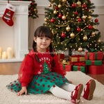 Conjunto Infantil Natalino 'Merry Christmas' com Saia Tule - Boutique Baby Kids