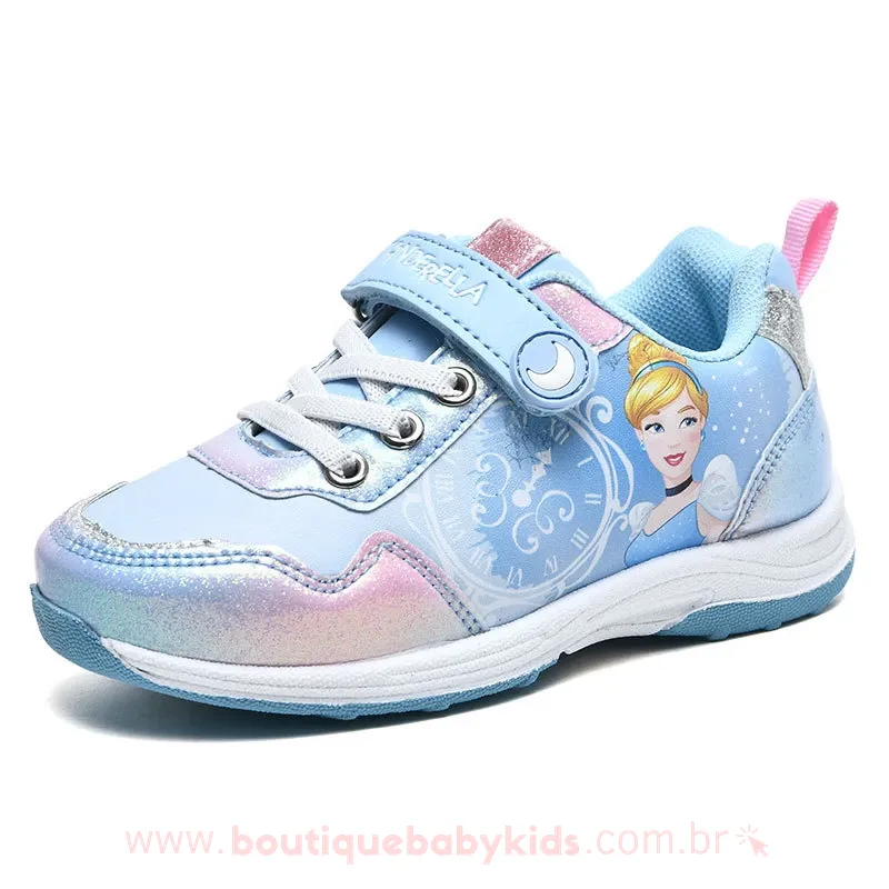 Tênis Infantil Disney Princesa Cinderela Azul