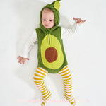 Body Bebê Fantasia Abacate Verde com Meia Mesversário - Frete Grátis - Boutique Baby Kids 