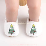 Pantufinha de Bebê Temática Árvore de Natal Bordada - Boutique Baby Kids 