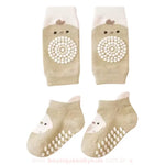 Kit Meia e Joelheira Primeiros Passos Bichinhos Pintinho Amarelinho - Boutique Baby Kids