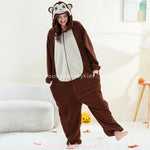 Macacão Kigurumi de Adulto Fantasia de Macaquinho Marrom - Boutique Baby Kids