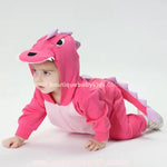 Macacão Bebê Fantasia Bichinho Dinossauro Rosa Pink - Boutique Baby Kids 