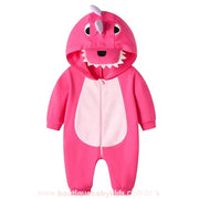 Macacão Bebê Fantasia Bichinho Dinossauro Rosa Pink - Boutique Baby Kids