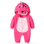 Macacão Bebê Fantasia Bichinho Dinossauro Rosa Pink - Boutique Baby Kids 