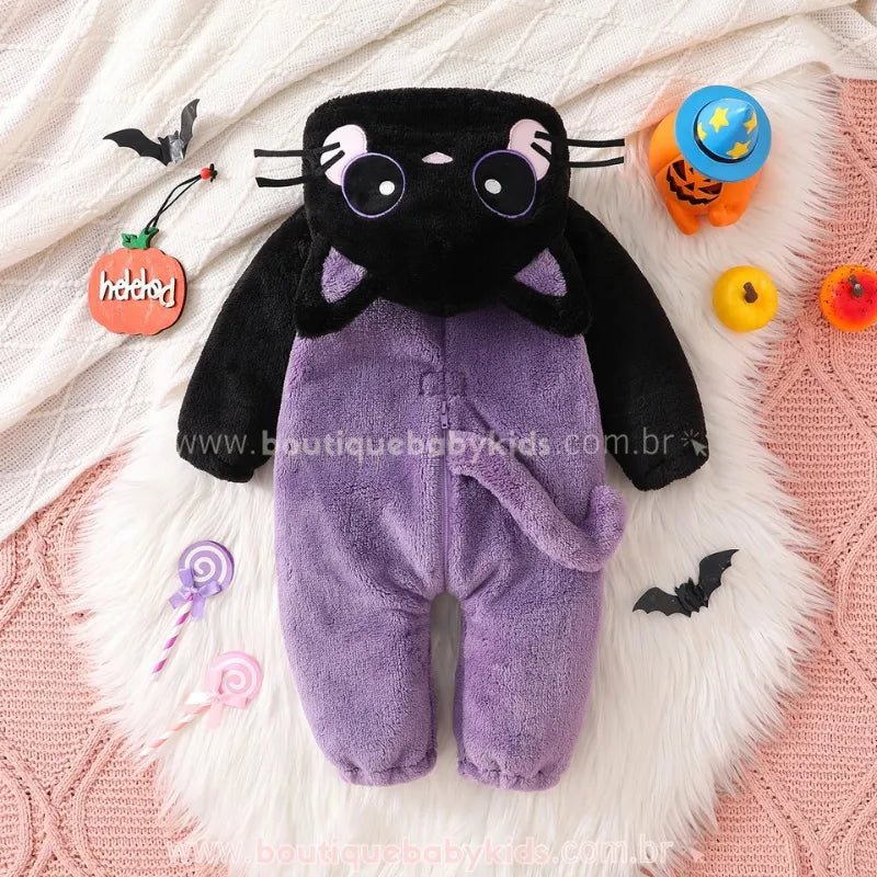 Macacão Bebê Temático Gatinho Encantado