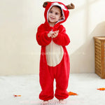 Macacão Bebê Fantasia de Natal Rena Vermelha - Boutique Baby Kids