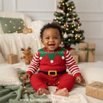 Macacão Bebê Tricot Ajudante do Papai Noel Duende Vermelho - Boutique Baby Kids 