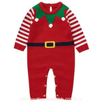 Macacão Bebê Tricot Ajudante do Papai Noel Duende Vermelho - Boutique Baby Kids 
