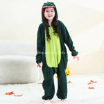 Macacão Infantil Kigurumi Fantasia de Dinossauro Verde - Boutique Baby Kids