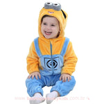 Macacão Bebê Fantasia Minions Meu Malvado Favorito Amarelo - Boutique Baby Kids