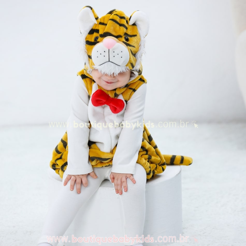 Vídeo - Colete Bebê Temático Bichinho Tigre - Boutique Baby Kids