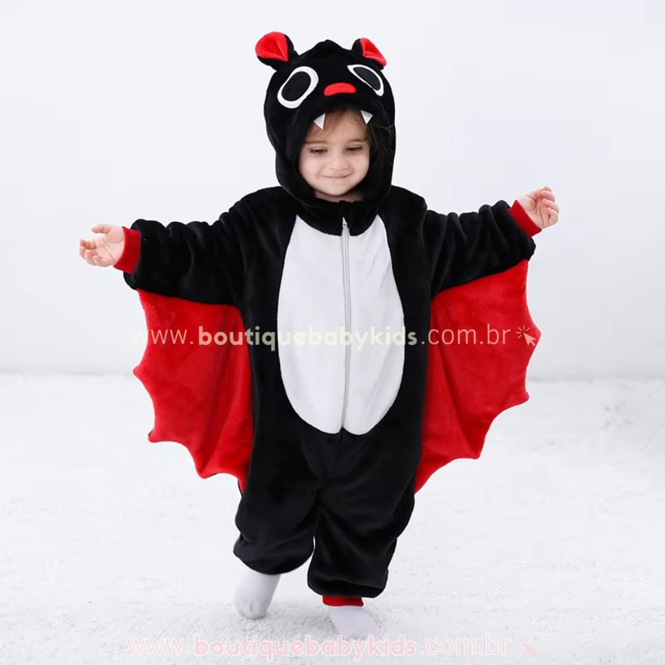 Vídeo - Macacão Bebê Fantasia Morceguinho Halloween - Boutique Baby Kids