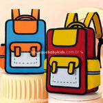 Mochila Infantil Costas Escolar Divertida Cartoon 2D - Boutique Baby Kids