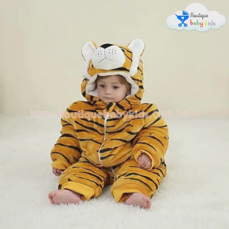 Macacão Bebê Acolchoado Fantasia Tigre - Boutique Baby Kids