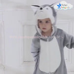 Macacão Bebê Fantasia Bichinho Cachorro Husky Siberiano - Boutique Baby Kids