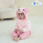 Macacão Bebê Fantasia Bichinho Ursinha Rosa - Boutique Baby Kids