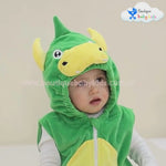 Body Bebê Fantasia Bichinho Dinossauro Verde - Boutique Baby Kids