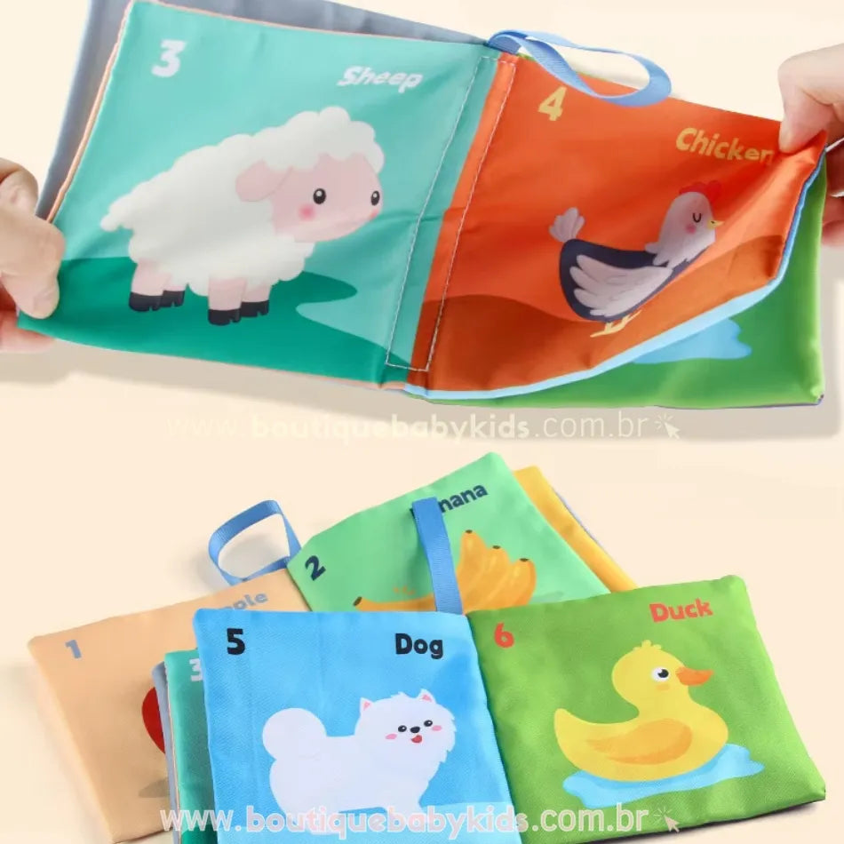 Kit 6 Livros Sensoriais para Bebê – Aprender Brincando