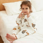 Saco de Dormir Infantil Estampa de Bichinhos Manga Longa Branco - Boutique Baby Kids
