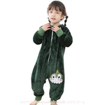 Saco de Dormir Infantil Dinossauro da Floresta Manga Longa Verde - Boutique Baby Kids