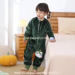 Saco de Dormir Infantil Dinossauro da Floresta Manga Longa Verde - Boutique Baby Kids