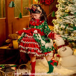 Vestido Infantil Natalino Clássico Conto de Natal Luxo - Boutique Baby Kids