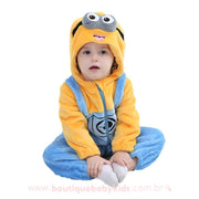 Macacão Bebê Inverno Personagem Minion Amarelo  - Boutique Baby Kids