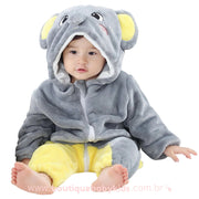 Macacão Bebê Inverno Fantasia Elefante Cinza - Frete Grátis - Boutique Baby Kids