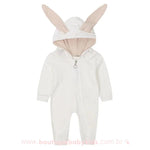 Macacão Bebê Capuz Coelhinho Branco - Boutique Baby Kids
