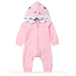 Macacão Bebê Fantasia Tubarão Rosa - Boutique Baby Kids 