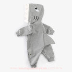 Macacão Bebê Fantasia Tubarão Cinza - Boutique Baby Kids 