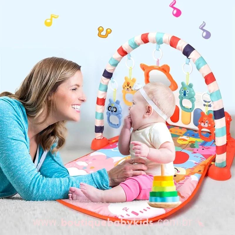 Tapete de Atividades Bebê Divertido com Piano Musical