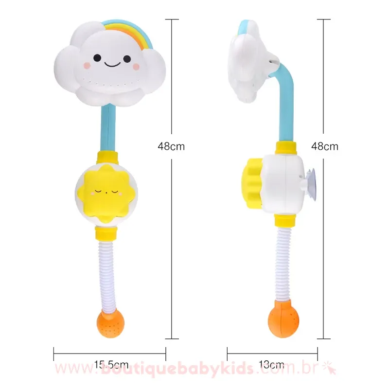 Chuveirinho para Banho Nuvem Arco-Íris Portátil e Ajustável - Frete Grátis - Boutique Baby Kids