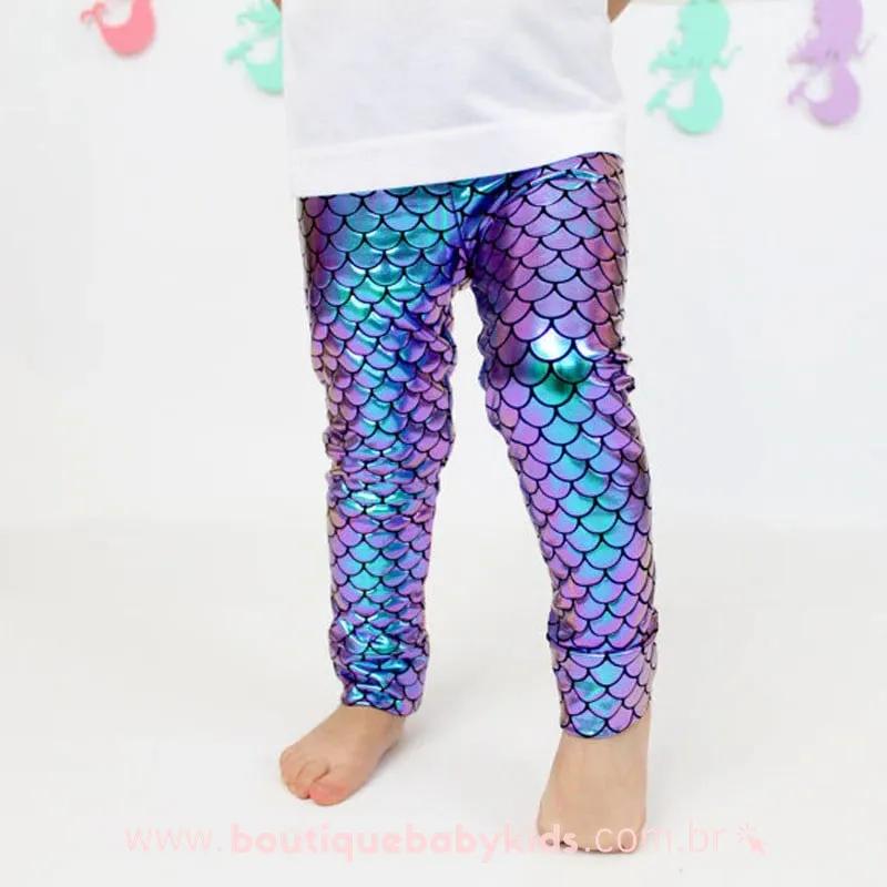 Calça Infantil Legging Sereia Furta-Cor - Boutique Baby Kids
