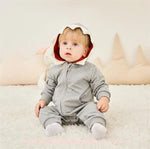 Macacão Bebê Fantasia Tubarão Cinza - Boutique Baby Kids 