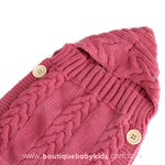 Saco de Dormir Bebê Inverno Tricot Recém-nascido Rosa - Frete Grátis - Boutique Baby Kids
