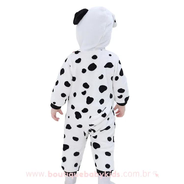 Macacão Bebê Fantasia Cachorrinho 101 Dálmatas Mesversário - Boutique Baby Kids