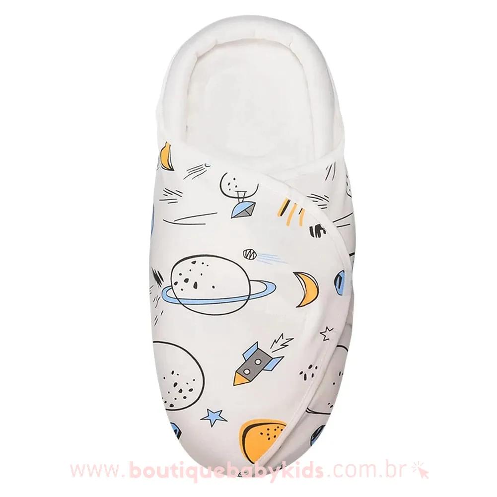 Porta Bebê Saco de Dormir Estampa Espaço Branco - Frete Grátis 