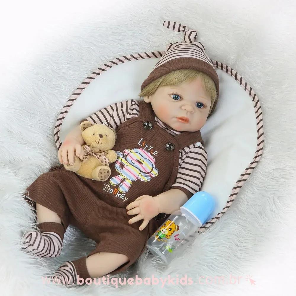 Bebê Reborn Otávio em Silicone 55 cm - Frete Grátis – Boutique