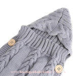 Saco de Dormir Bebê Inverno Tricot Recém-nascido Cinza - Frete Grátis - Boutique Baby Kids